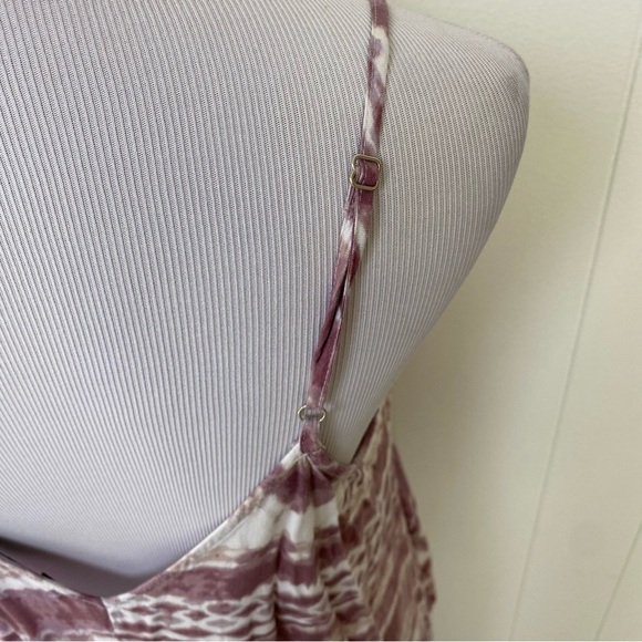 Lulus Yours Tule Mauve Tie Dye Maxi Dress Beachy Boho Sleeveless S/M Pockets - Picture 7 of 15